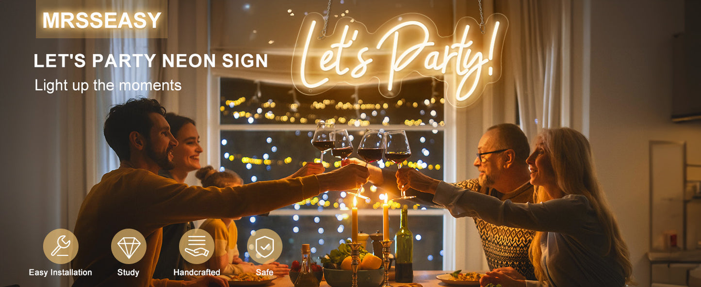 Let‘s Party Neon Sign