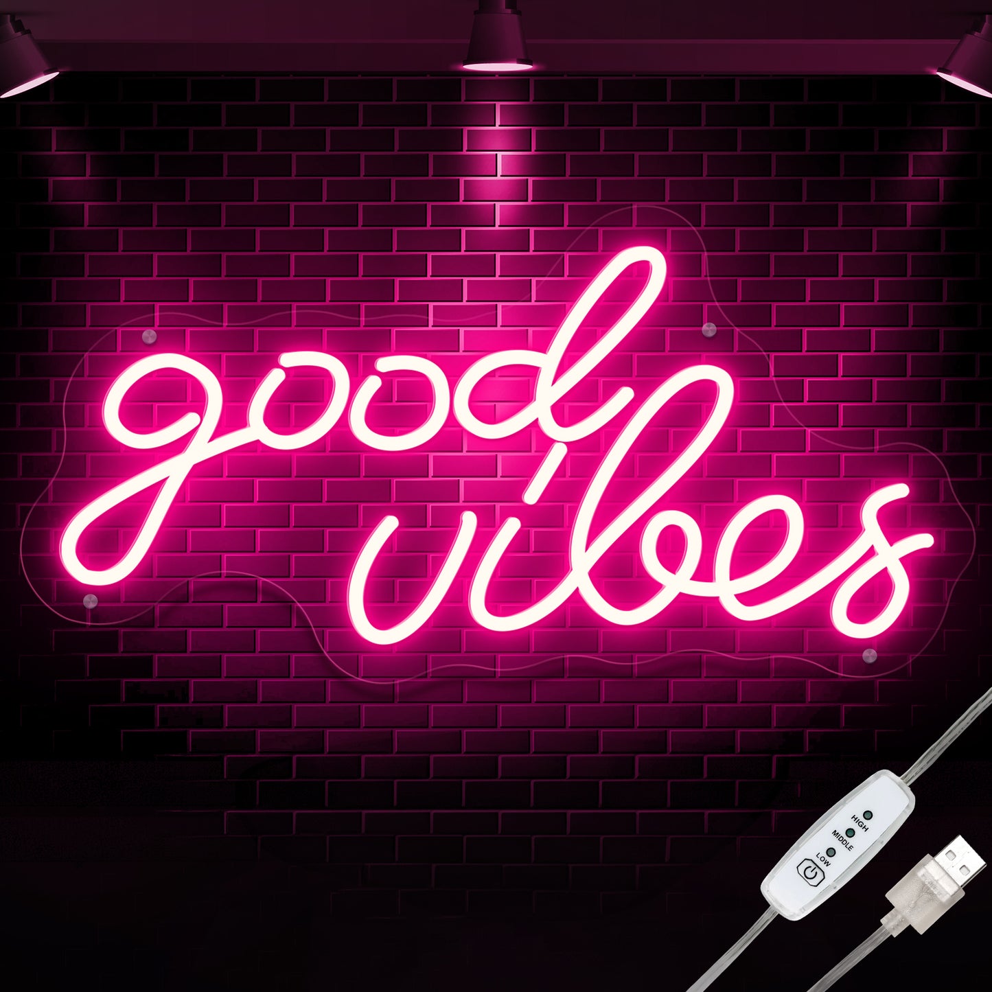 good vibes neon sign