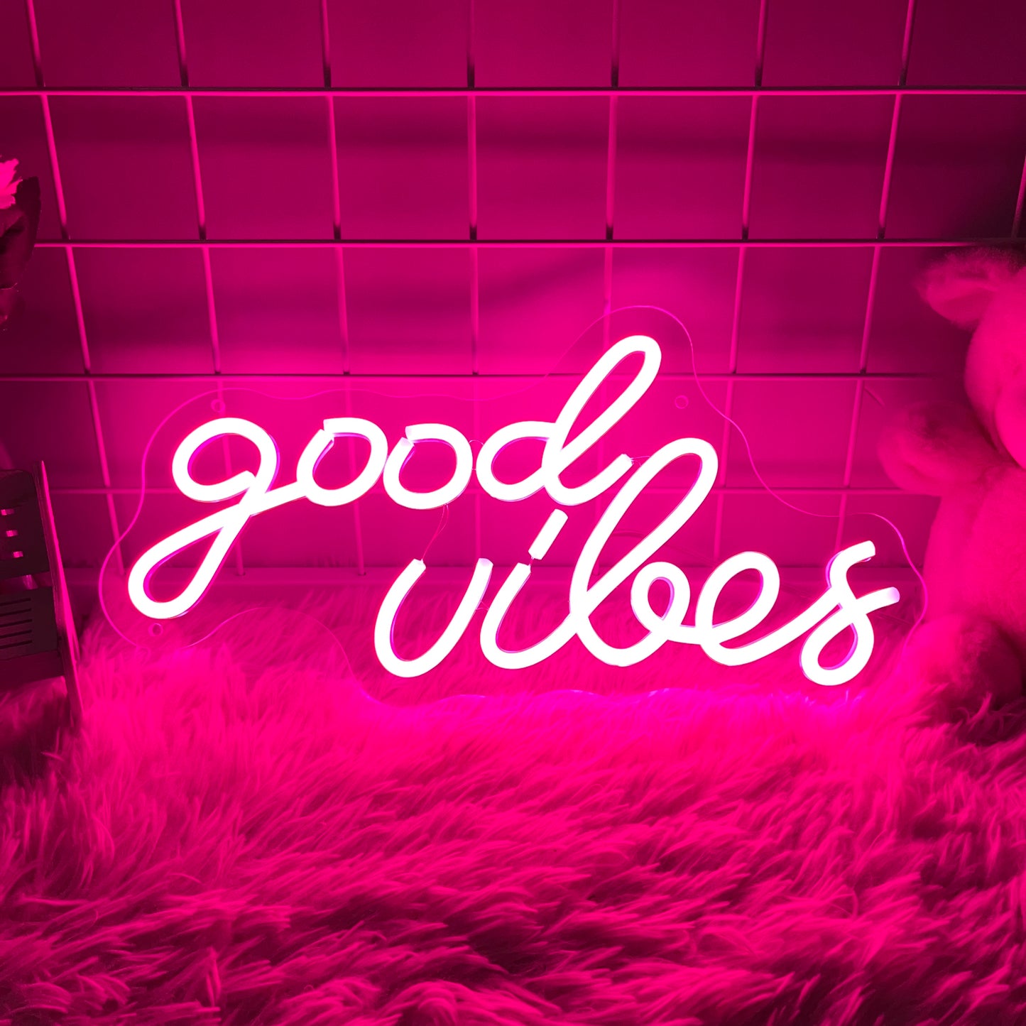 good vibes neon sign