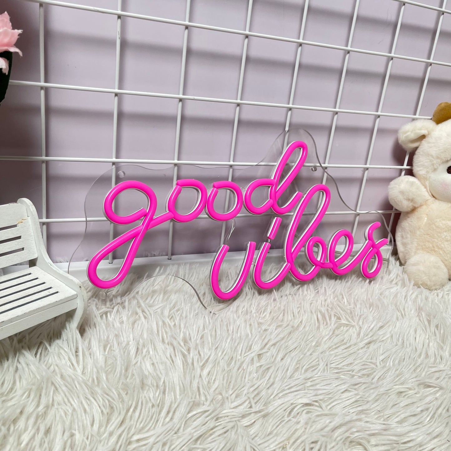 good vibes neon sign