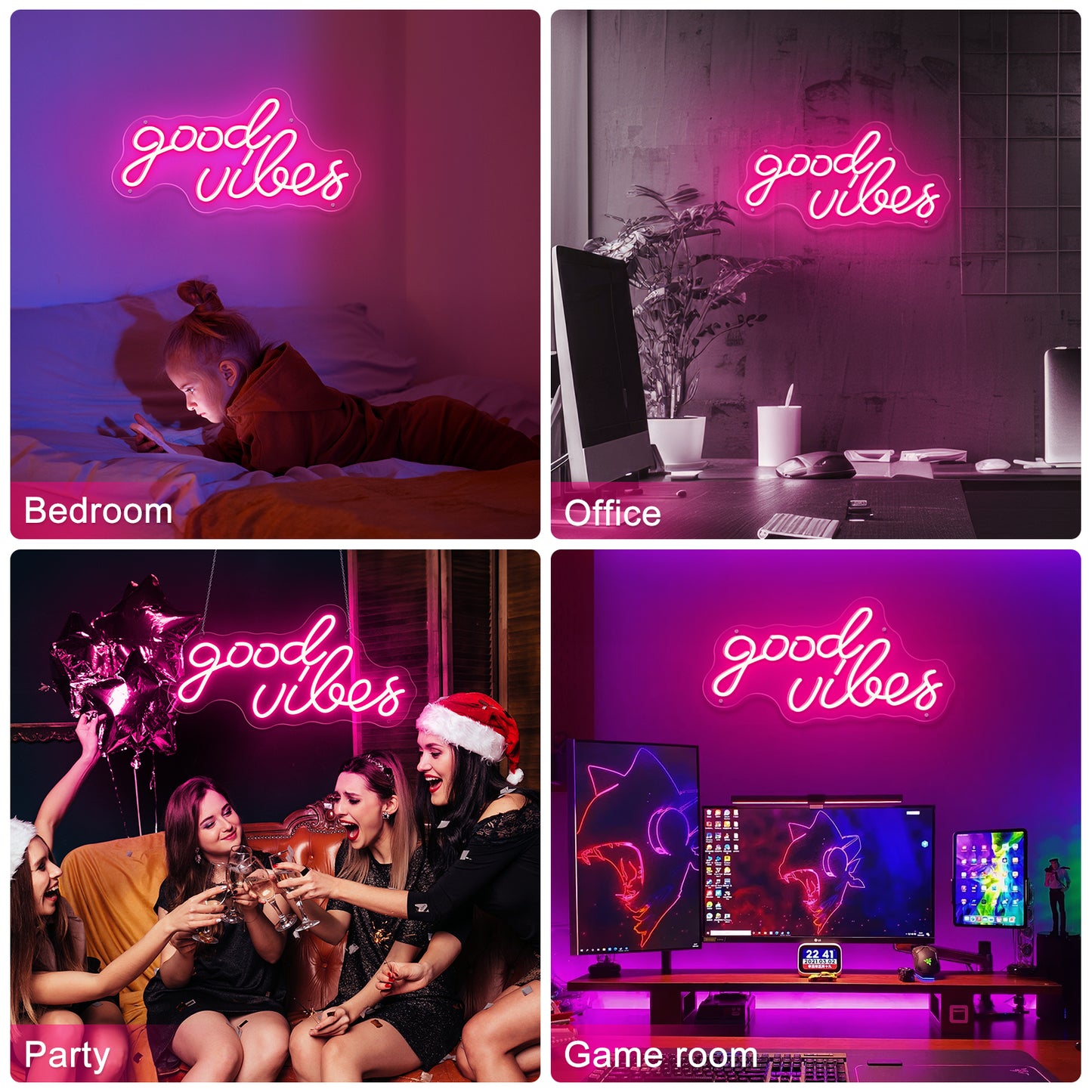 good vibes neon sign