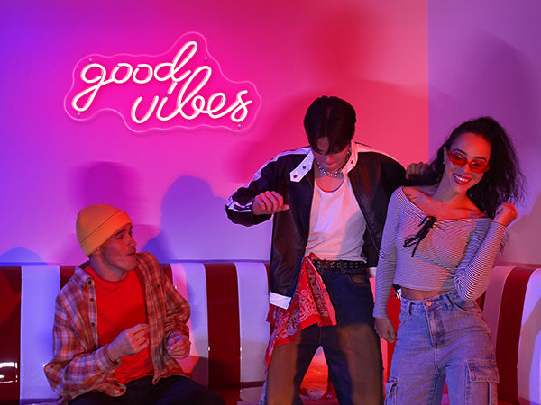 good vibes neon sign