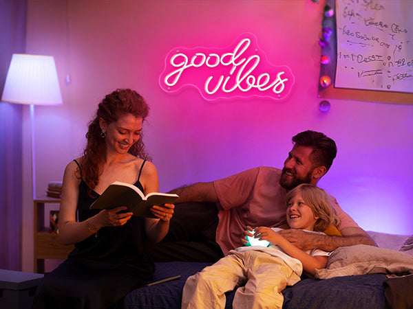 good vibes neon sign