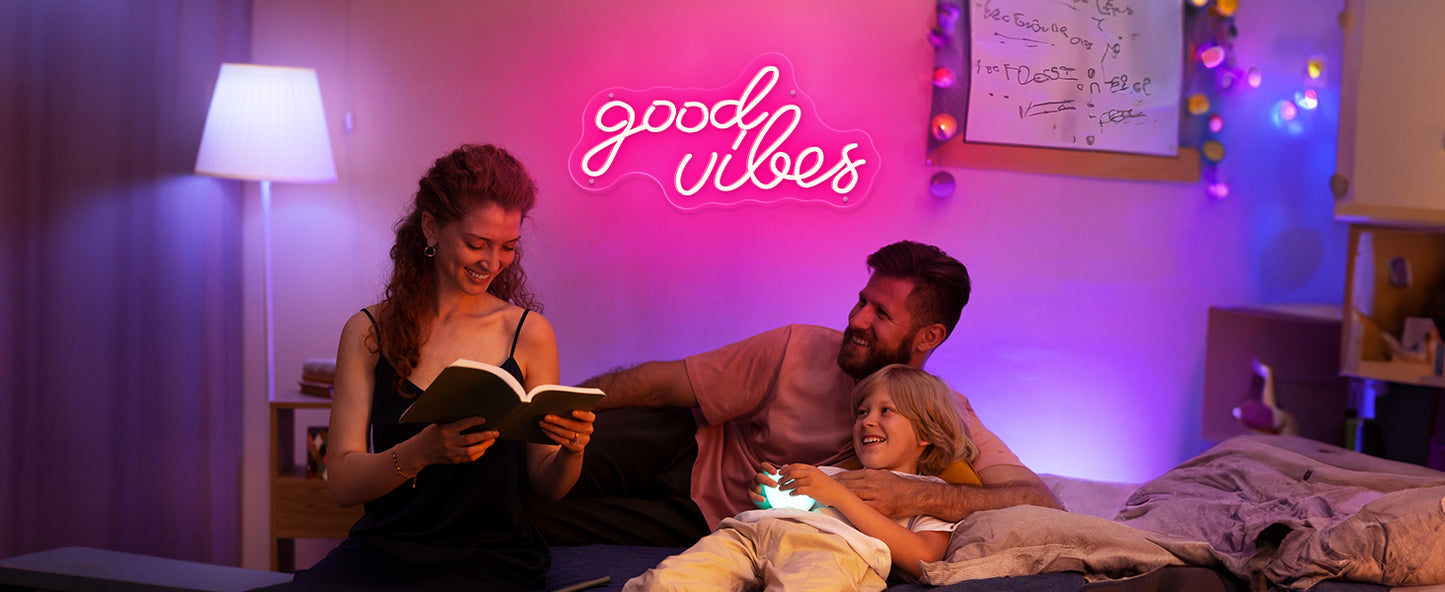 good vibes neon sign