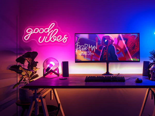 good vibes neon sign