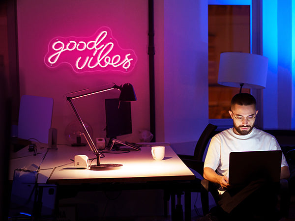 good vibes neon sign