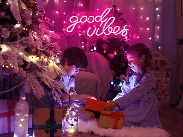 good vibes neon sign